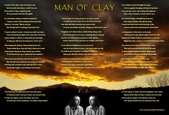 Man Of Clay Art Print & Poem by Joseph James