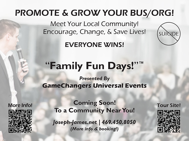 FAMILY FUN DAYS Business Announcemnt | Joseph James