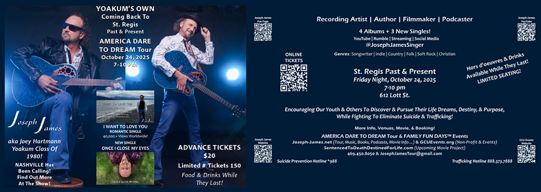 Joseph James Concert Tickets Yoakum Texas